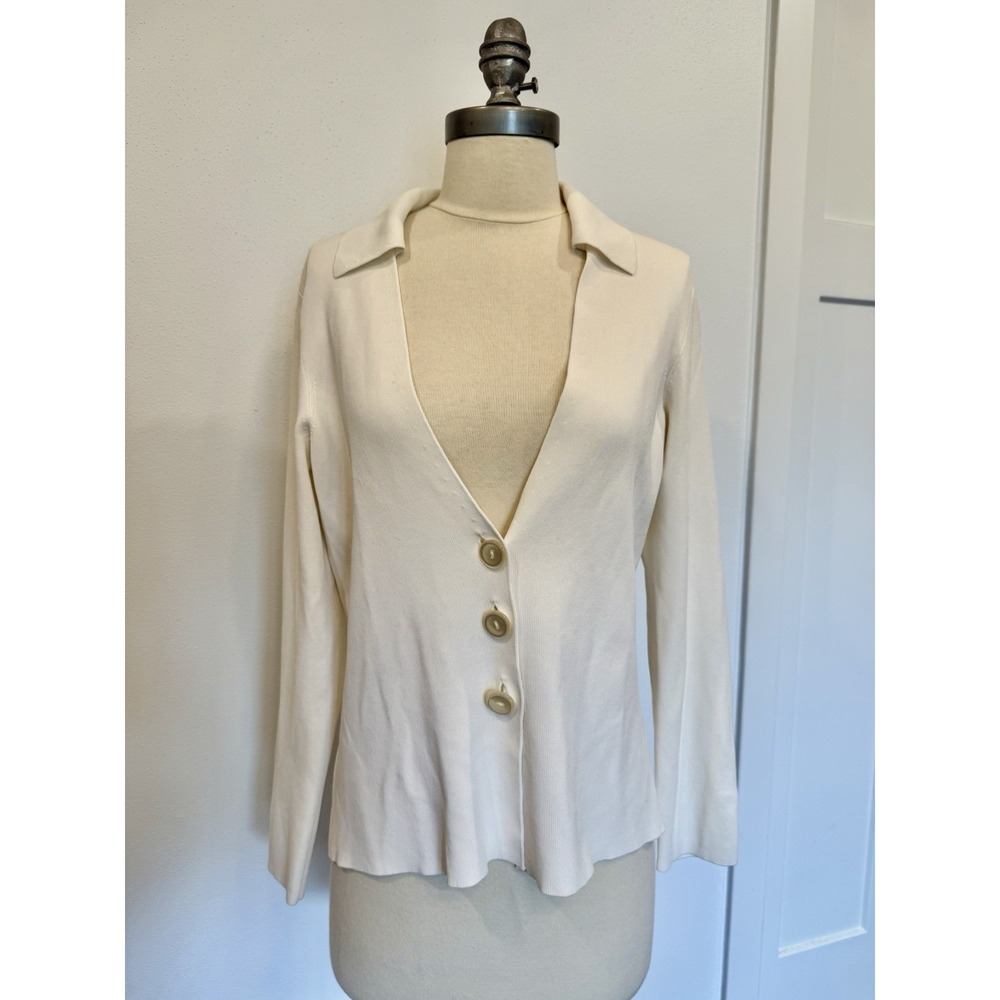 Talbots Sweater Womens Medium Petite Spring/Summer Button Cardigan Lightweight